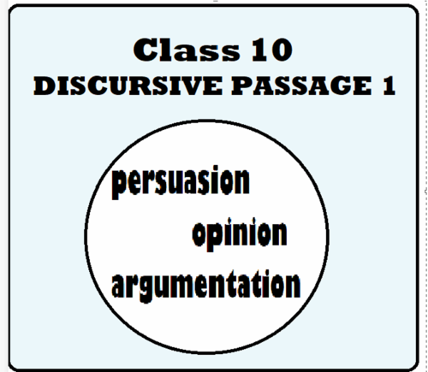 Class 10 Discursive Passage -1, Qs & Answer key